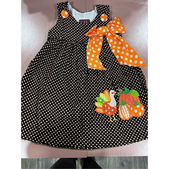 Lil Cactus Thanksgiving Dress 2T - Picture 1 of 5